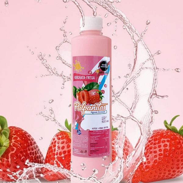 PULPANITA SABOR HORCHATA FRESA 500 ML.