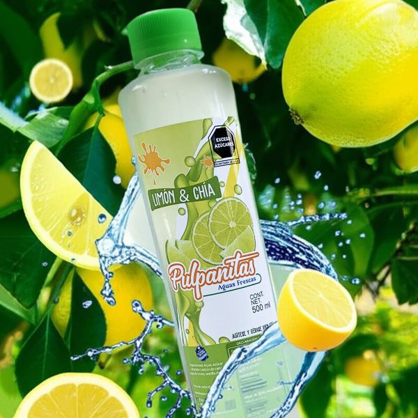 PULPANITA SABOR LIMÓN Y CHÍA 500 ML.