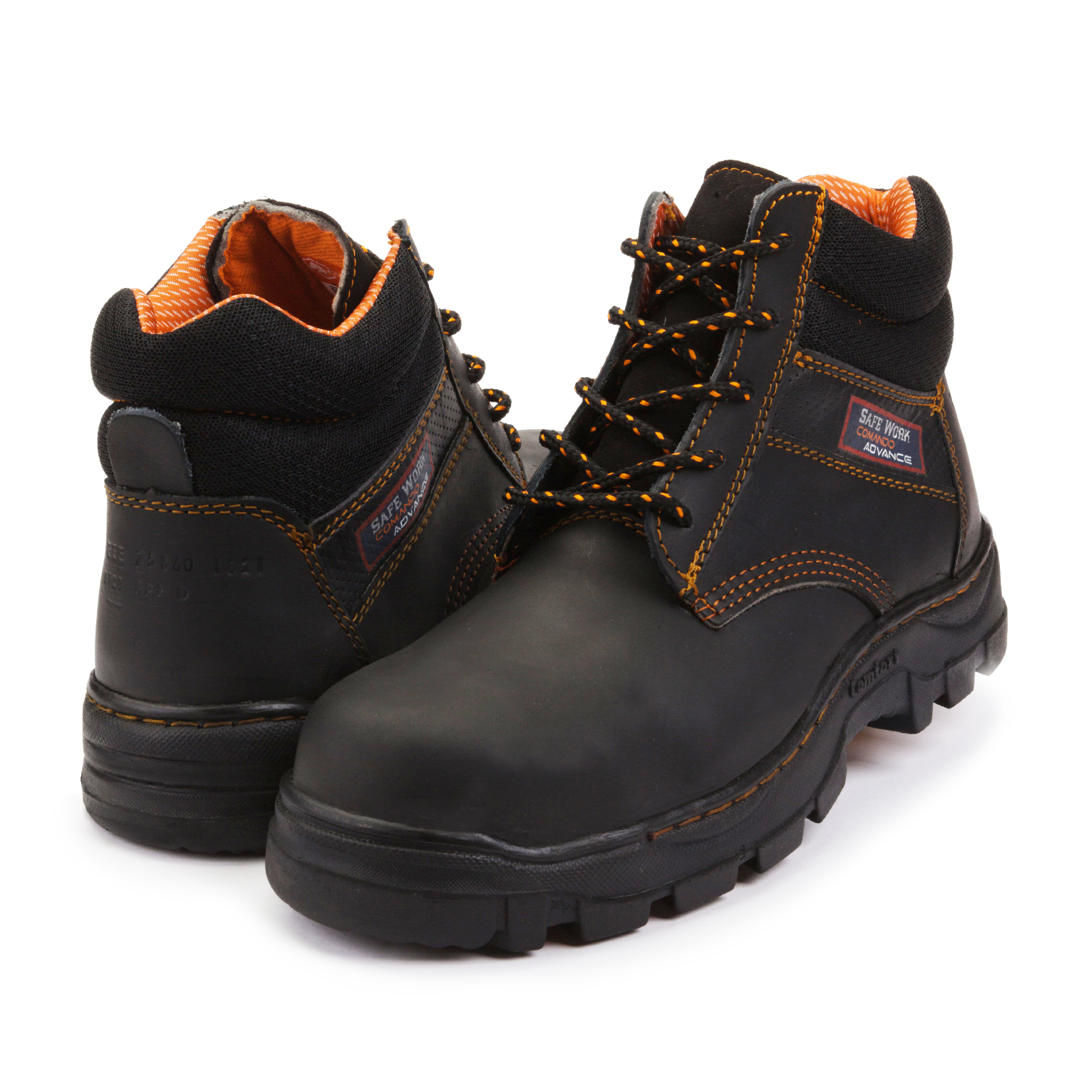 Grupo Industrial Comando-Calzado Industrial 5520, 100% Piel, Suela Hule-Eco  con Costura Lateral-$707.52