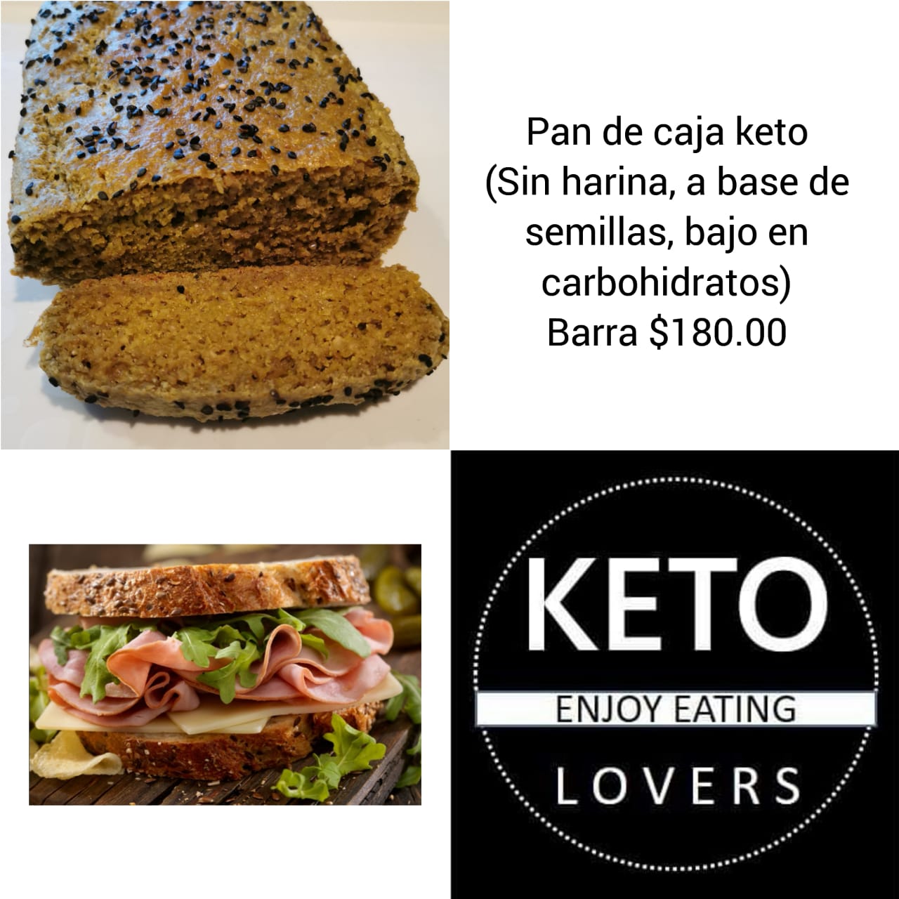 Keto Lovers-Pan De Caja Keto-$180