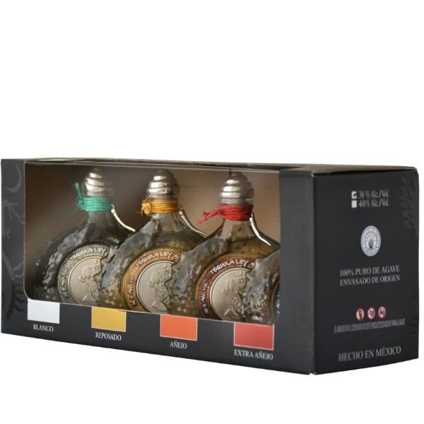 Tequila Ley .925 Premium Pack con 4 botellas de 100ml